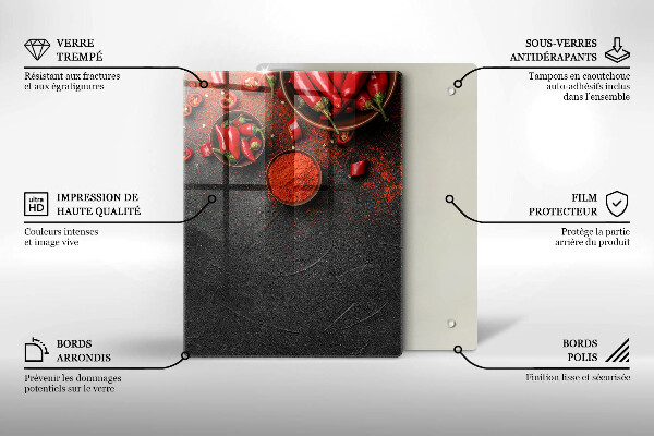 Tabla de cortar de vidrio Textura de mármol con oro