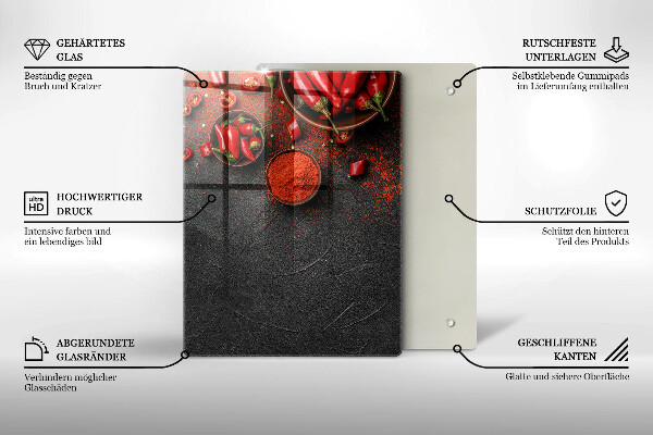 Tabla de cortar de vidrio Textura de mármol con oro