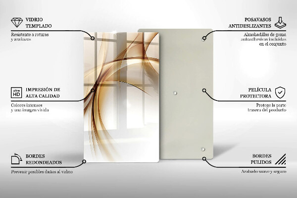 Tabla de cortar de vidrio Formas abstractas
