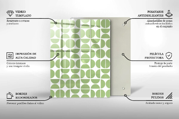 Tabla de cortar de vidrio Formas abstractas