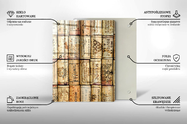 Tabla de cortar de vidrio Abstracción de líneas suaves