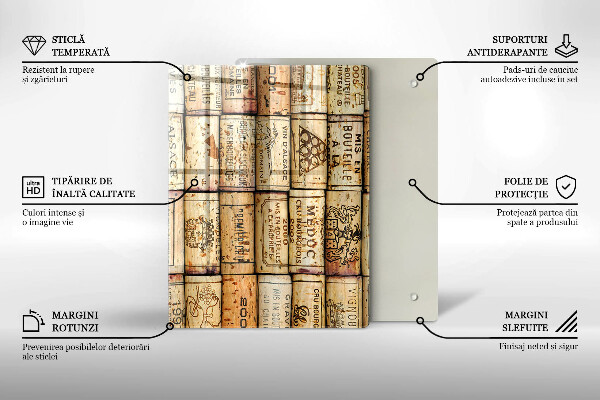 Tabla de cortar de vidrio Abstracción de líneas suaves