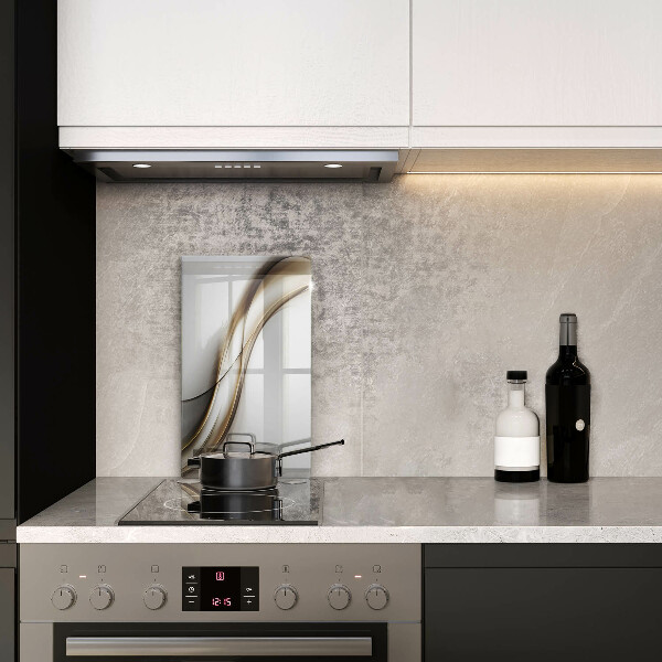 Tabla de cortar de vidrio Abstracción de líneas suaves