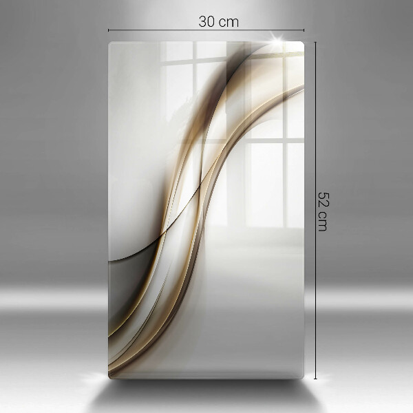 Tabla de cortar de vidrio Abstracción de líneas suaves