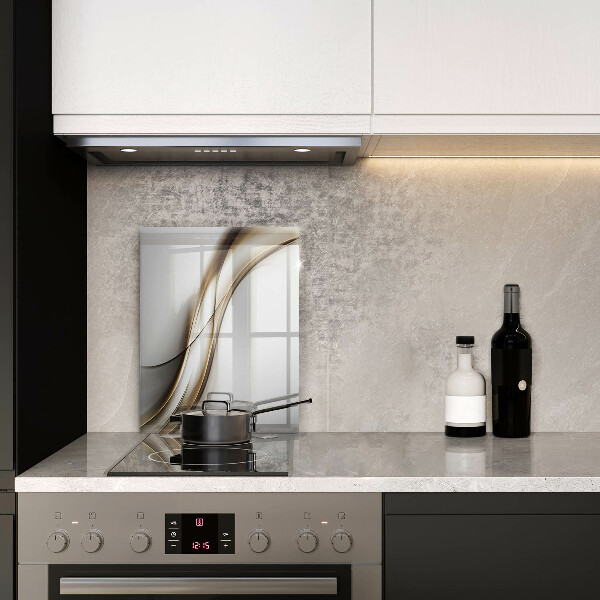 Tabla de cortar de vidrio Abstracción de líneas suaves