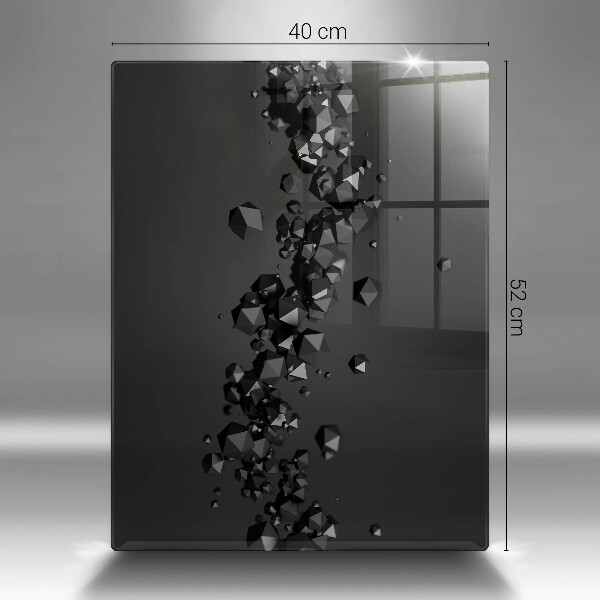 Tabla de cortar de vidrio Abstracción de formas 3d