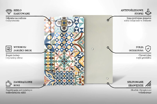 Tabla de cortar de vidrio Azulejos decorativos