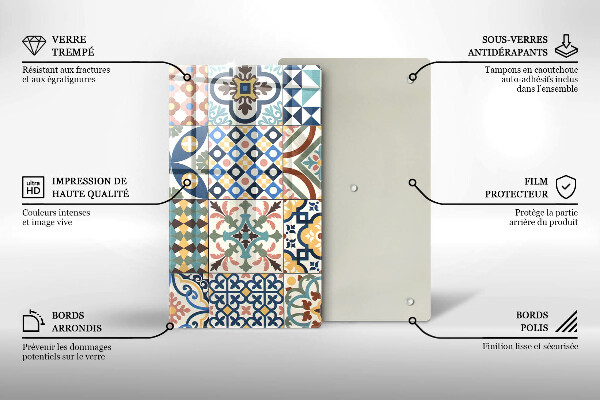 Tabla de cortar de vidrio Azulejos decorativos