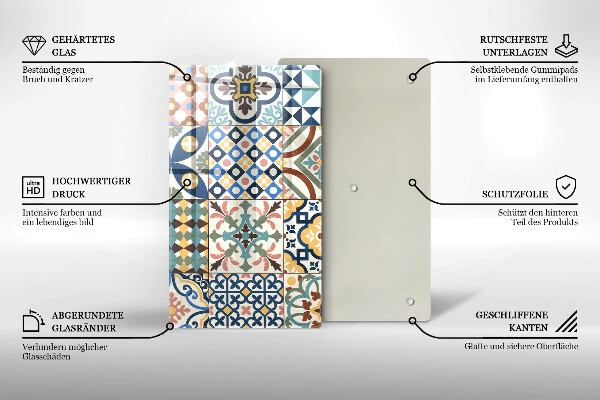 Tabla de cortar de vidrio Azulejos decorativos