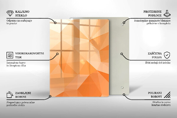 Tabla de cortar de vidrio Abstracción azul marino