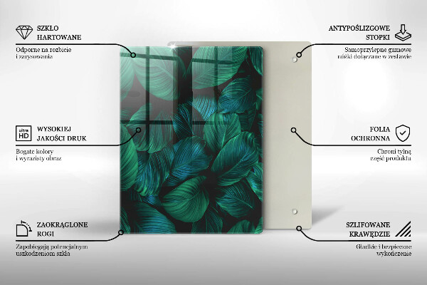 Tabla de cortar de vidrio Textura con oro