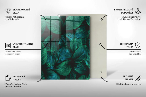 Tabla de cortar de vidrio Textura con oro