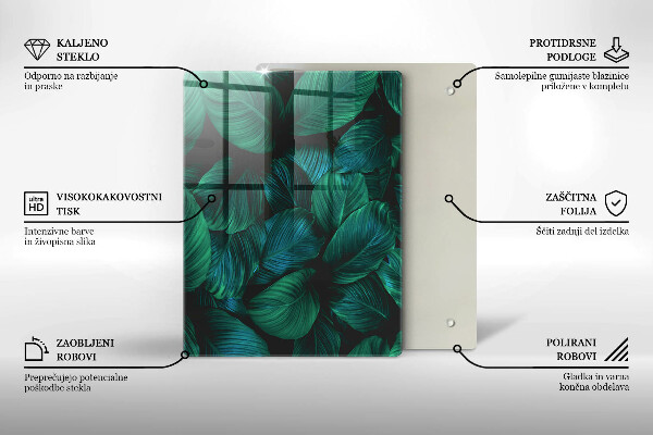 Tabla de cortar de vidrio Textura con oro