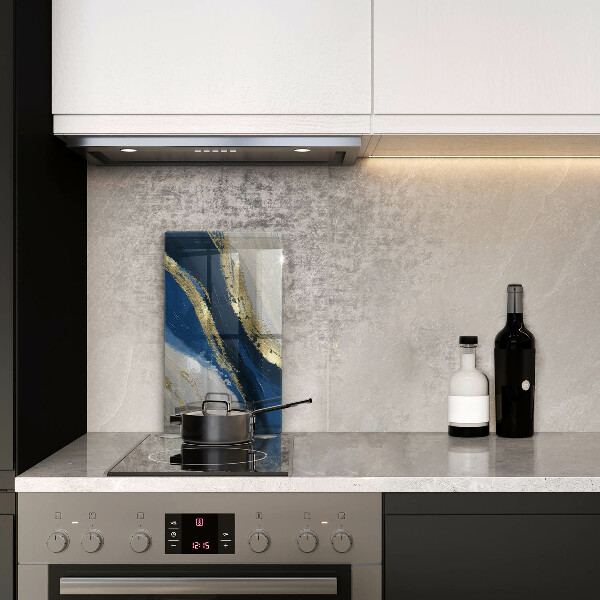 Tabla de cortar de vidrio Textura con oro