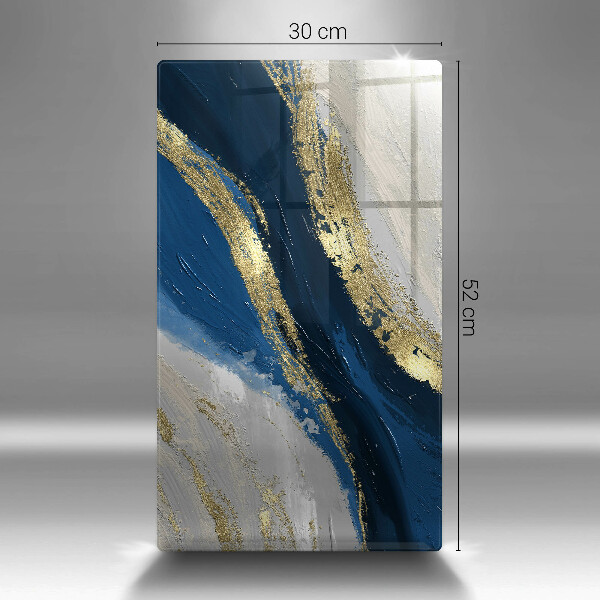 Tabla de cortar de vidrio Textura con oro