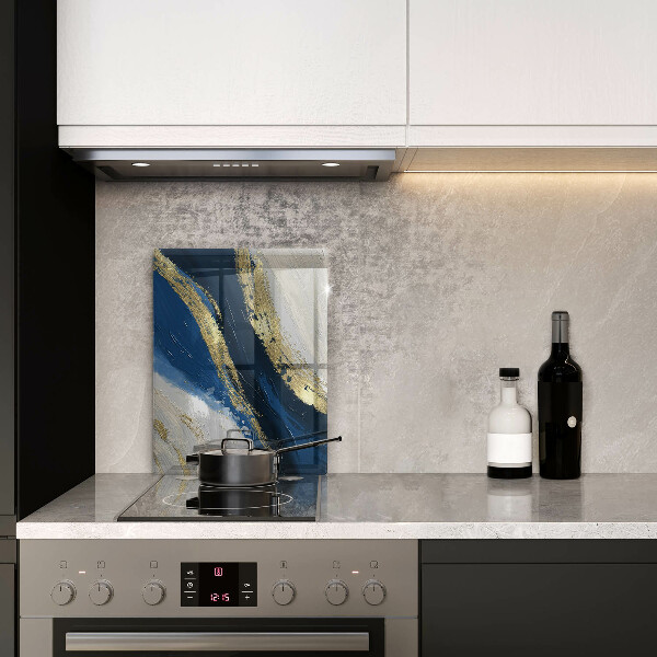 Tabla de cortar de vidrio Textura con oro