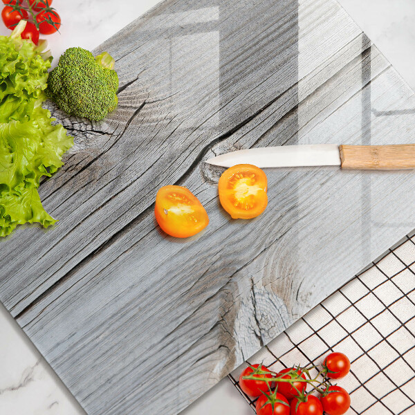 Tabla de cortar de vidrio Estructura de madera brillante