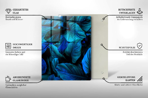 Tabla de cortar de vidrio Estructura de madera brillante