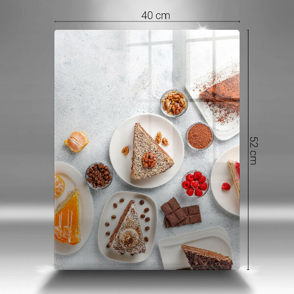 Tabla de cortar de vidrio La dulzura del pastel