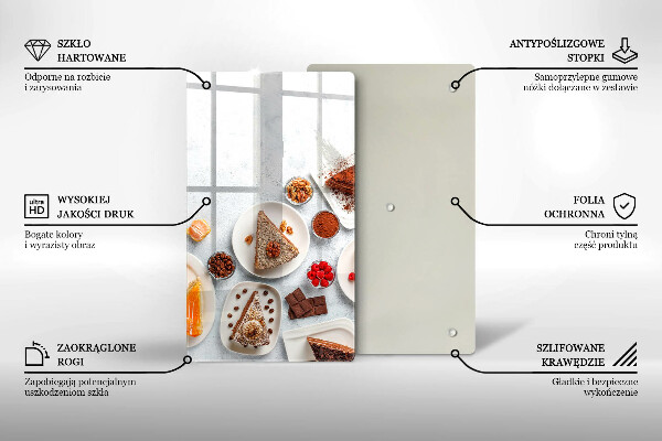 Tabla de cortar de vidrio La dulzura del pastel