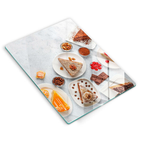 Tabla de cortar de vidrio La dulzura del pastel