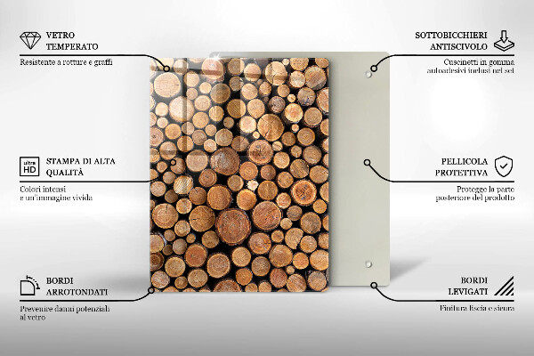 Tabla de cortar de vidrio La dulzura del pastel