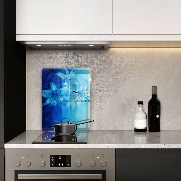 Tabla de cortar de vidrio Flores azules