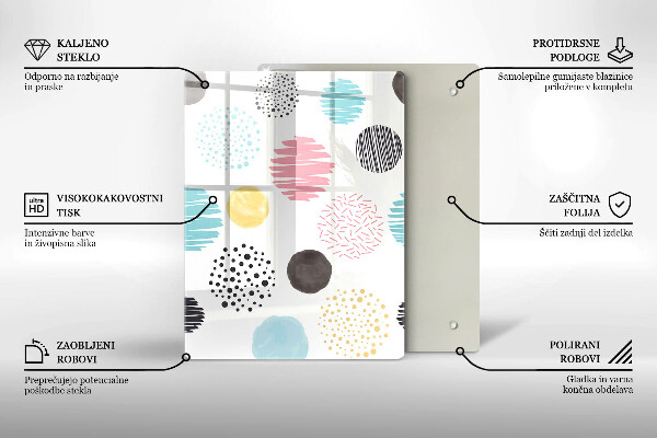 Tabla de cortar de vidrio Ilustración de cuchara