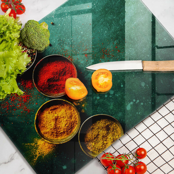 Tabla de cortar de vidrio Especias orientales