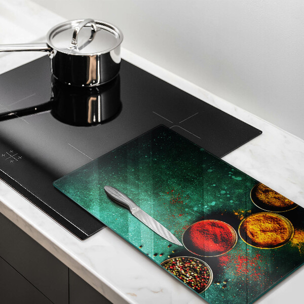 Tabla de cortar de vidrio Especias orientales