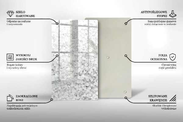 Tabla de cortar de vidrio Cristales de sal