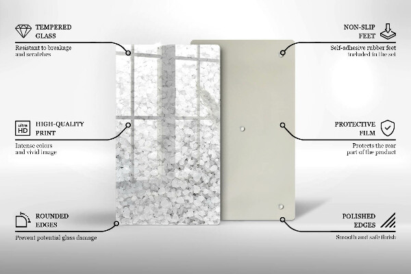 Tabla de cortar de vidrio Cristales de sal