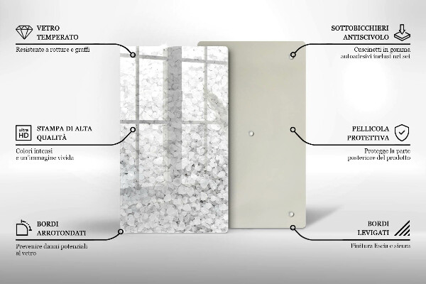 Tabla de cortar de vidrio Cristales de sal