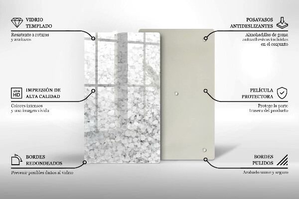 Tabla de cortar de vidrio Cristales de sal