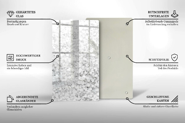 Tabla de cortar de vidrio Cristales de sal