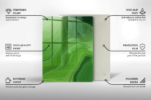 Tabla de cortar de vidrio Cristales de sal