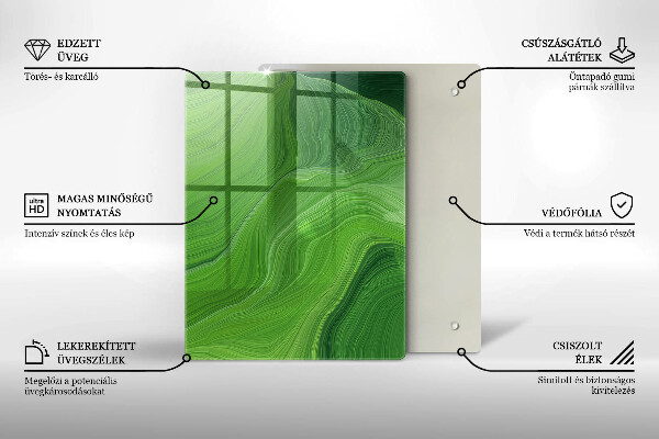 Tabla de cortar de vidrio Cristales de sal