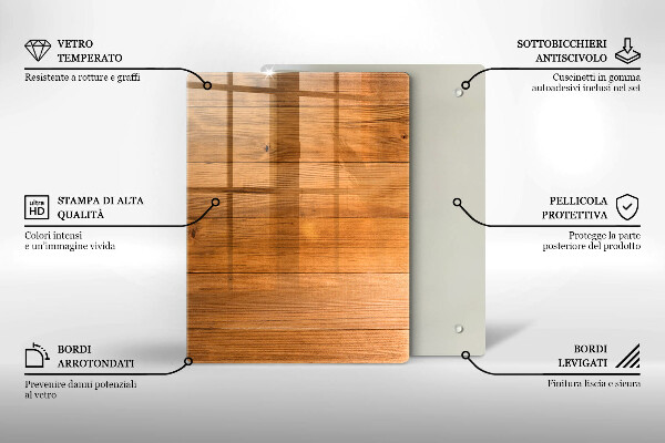 Tabla de cortar de vidrio Patrón de cuadros rojos y blancos
