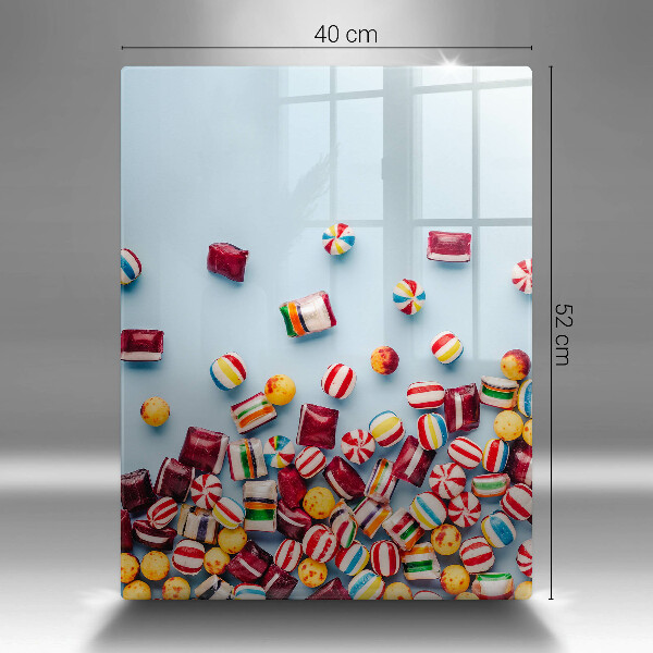 Tabla de cortar de vidrio Caramelos de colores