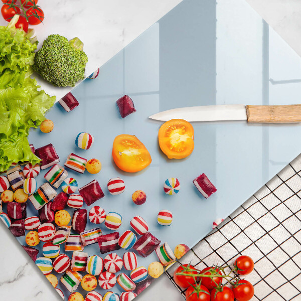 Tabla de cortar de vidrio Caramelos de colores