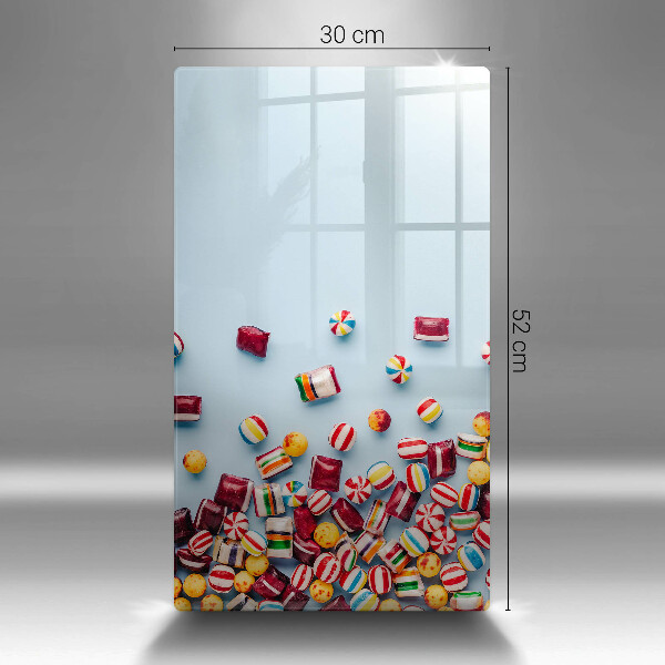 Tabla de cortar de vidrio Caramelos de colores