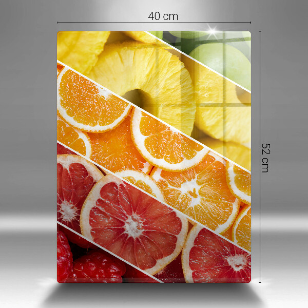 Tabla de cortar de vidrio Frutas coloridas