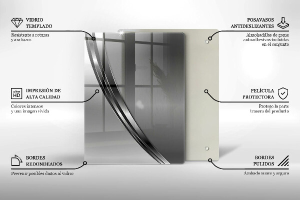 Tabla de cortar de vidrio Frutas coloridas