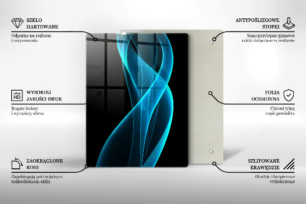 Tabla de cortar de vidrio Primer plano de cerezas