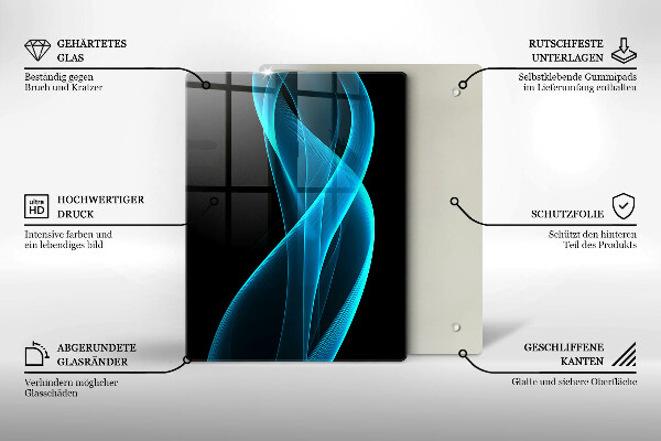 Tabla de cortar de vidrio Primer plano de cerezas