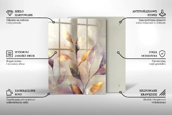 Tabla de cortar de vidrio Verduras en la mesa