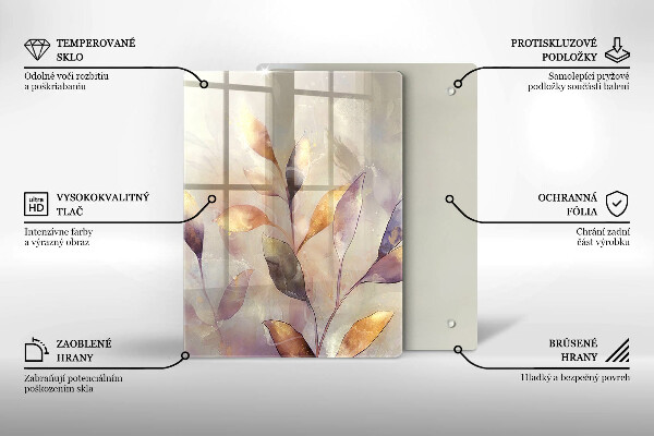 Tabla de cortar de vidrio Verduras en la mesa