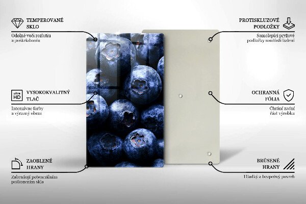 Tabla de cortar de vidrio Cerca de bayas