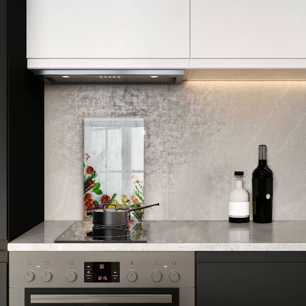 Tabla de cortar de vidrio Verduras y especias