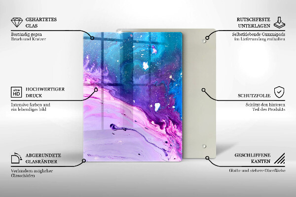 Tabla de cortar de vidrio Frutas y verduras verdes